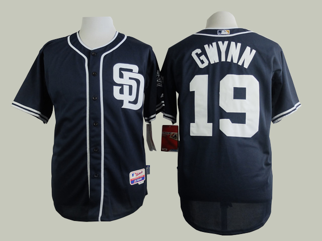 Men San Diego Padres #19 Gwynn Blue MLB Jerseys->san diego padres->MLB Jersey